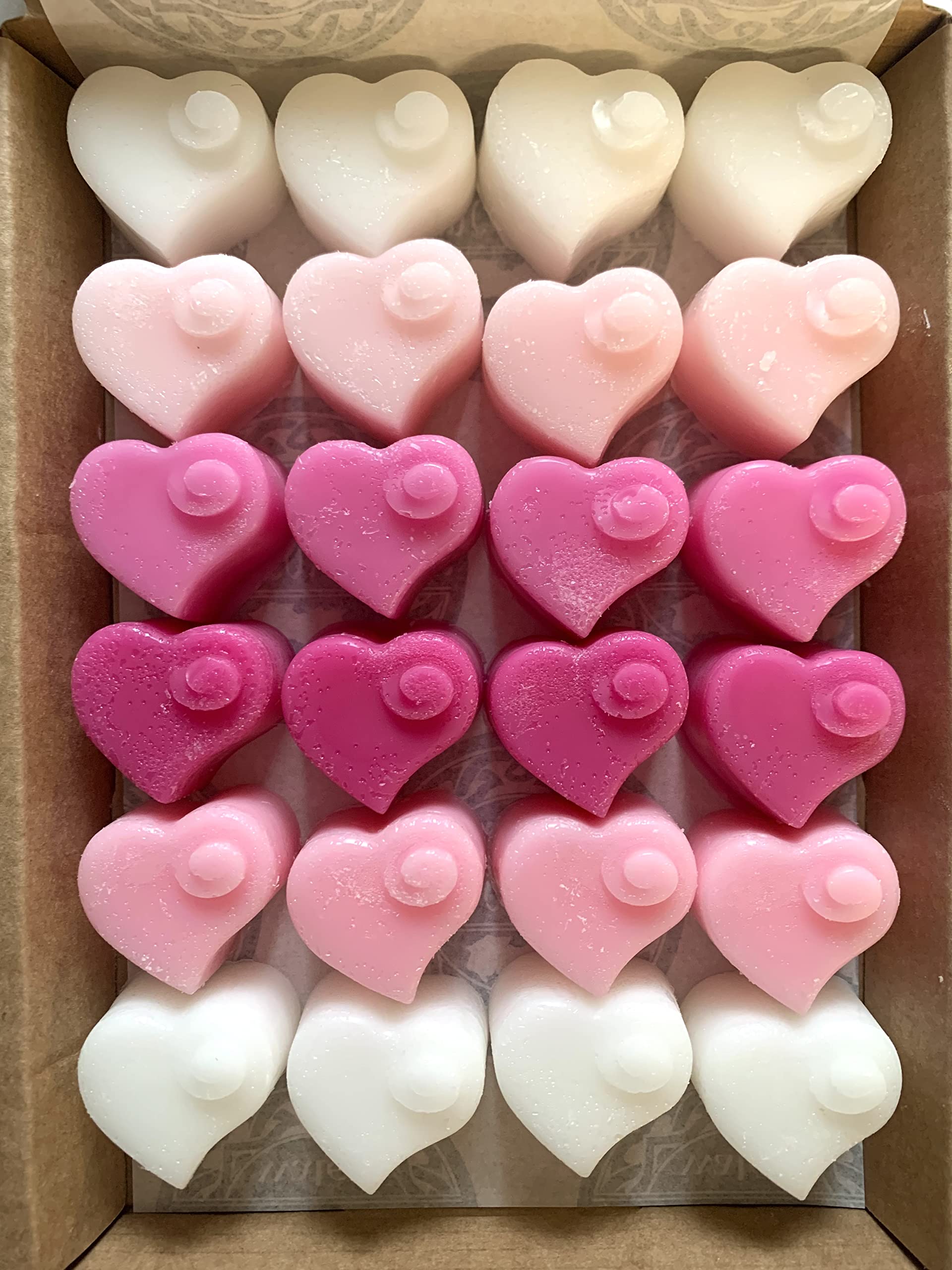 Gower Coast Crafts Handmade Premium Quality Highly Scented Wax Melts. 24 x 5g Melts in each pack (Valentine)