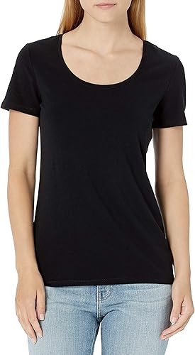 Miniatura 2 de Tienda Essentials Camiseta de manga corta con cuello redondo para mujer (disponible en tallas grandes), paquete de 2