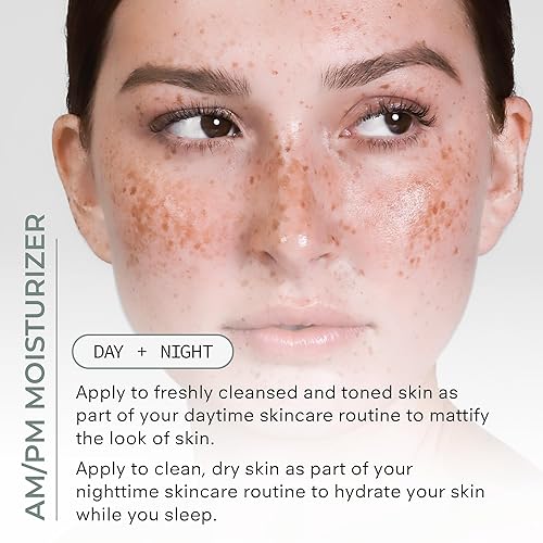 Miniatura 4 de COSMEDIX Hidratante sin aceite sin brillo, ilumina la apariencia, piel propensa a manchas, células madre lilas, vitamina B3, sin crueldad, sin gluten