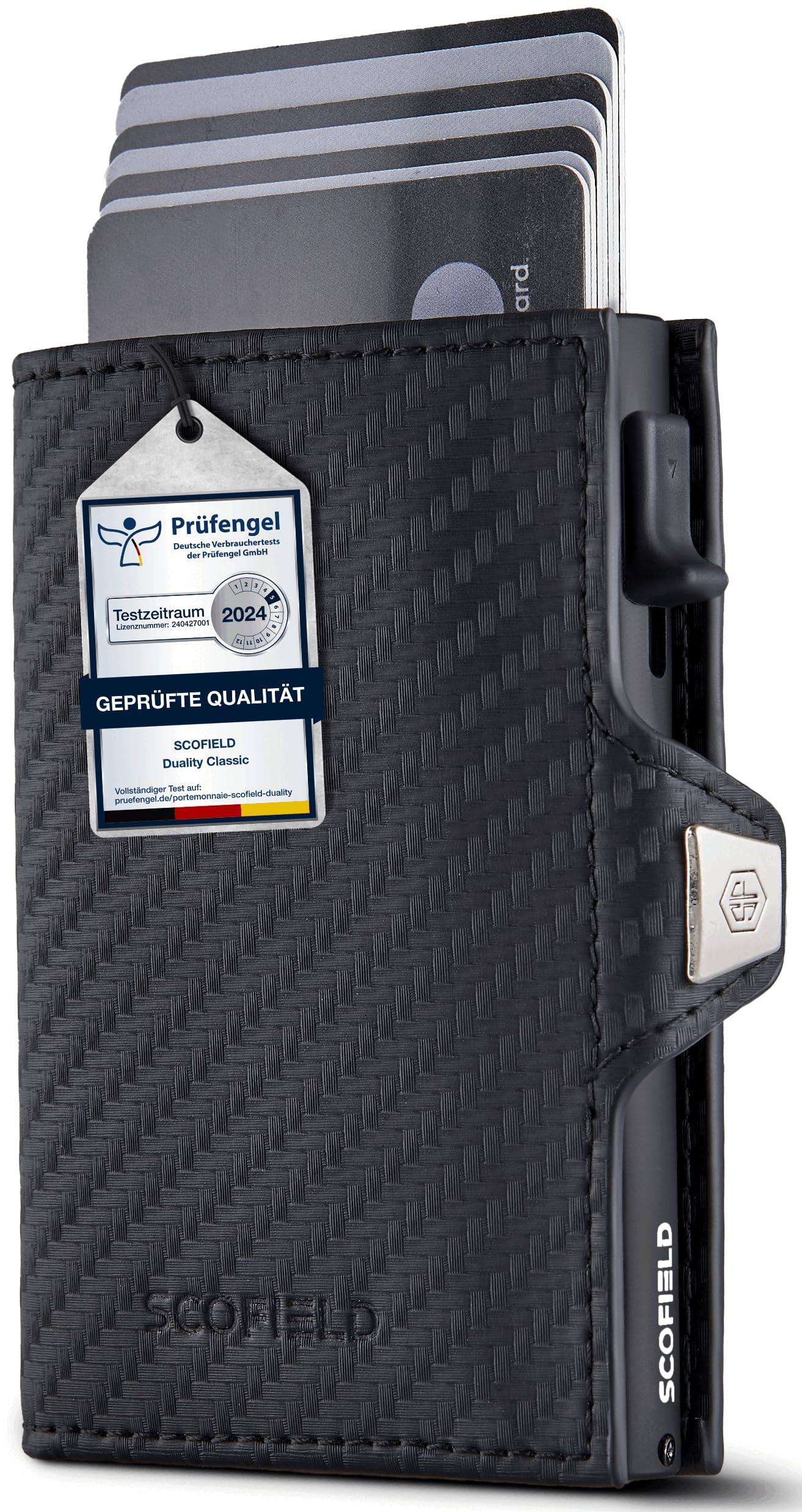 SF SCOFIELD Duality Classic Slim Wallet mit Münzfach | Kartenetui Herren für 9-10 Karten | Geldbeutel Portemonnaie mit RFID Schutz | Wallets for Men | Kreditkartenetui