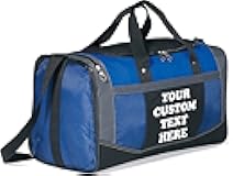 Silverfish Custom Duffel Bag Personalized with Name, Customizable Sport Gym Duffle Bag for Men & Women, Weekender Travel Overnight Bag