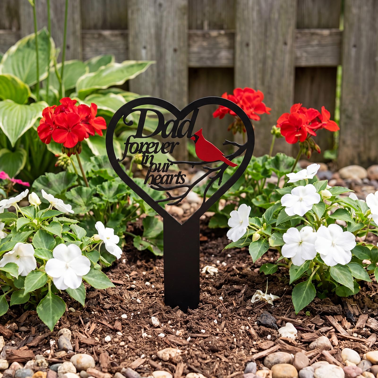 ALINUOYQ Metal Cemetery Memorial Plaque for Remembrance, Memorial Grave Markers for Dad Mom, Metal Garden Outdoor Stake Grave Decorations for Cemetery Garden Memorials Tribute
