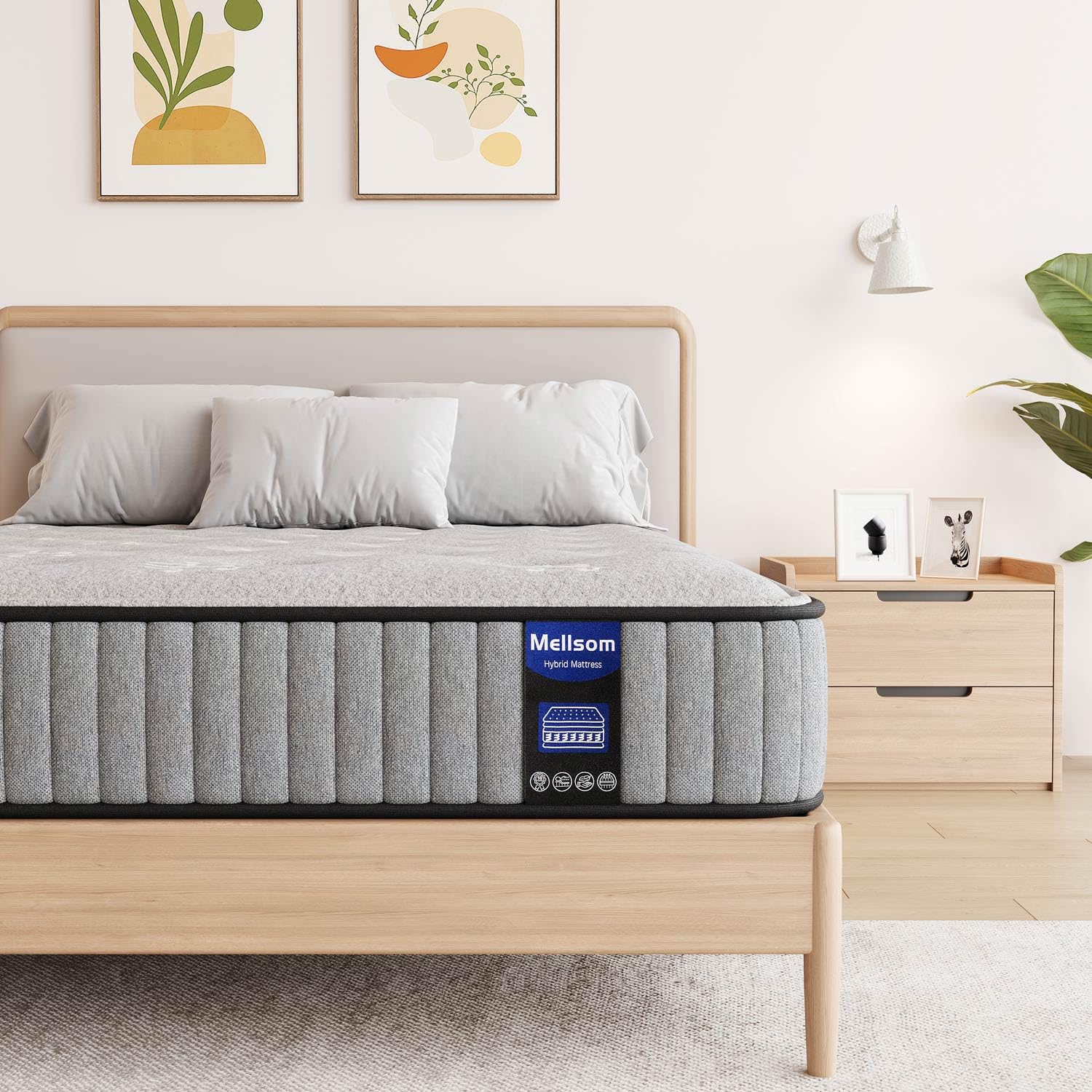 Super King Mattress 6FT, Gel Memory Foam 7 Zone Pocket Sprung Hybrid Super King Size Mattresses, 8 Inch Orthopedic Medium Firm Mattress for Pressure Relief Motion Isolation, 180x200x20cmOEKO-TEX STANDARD 100