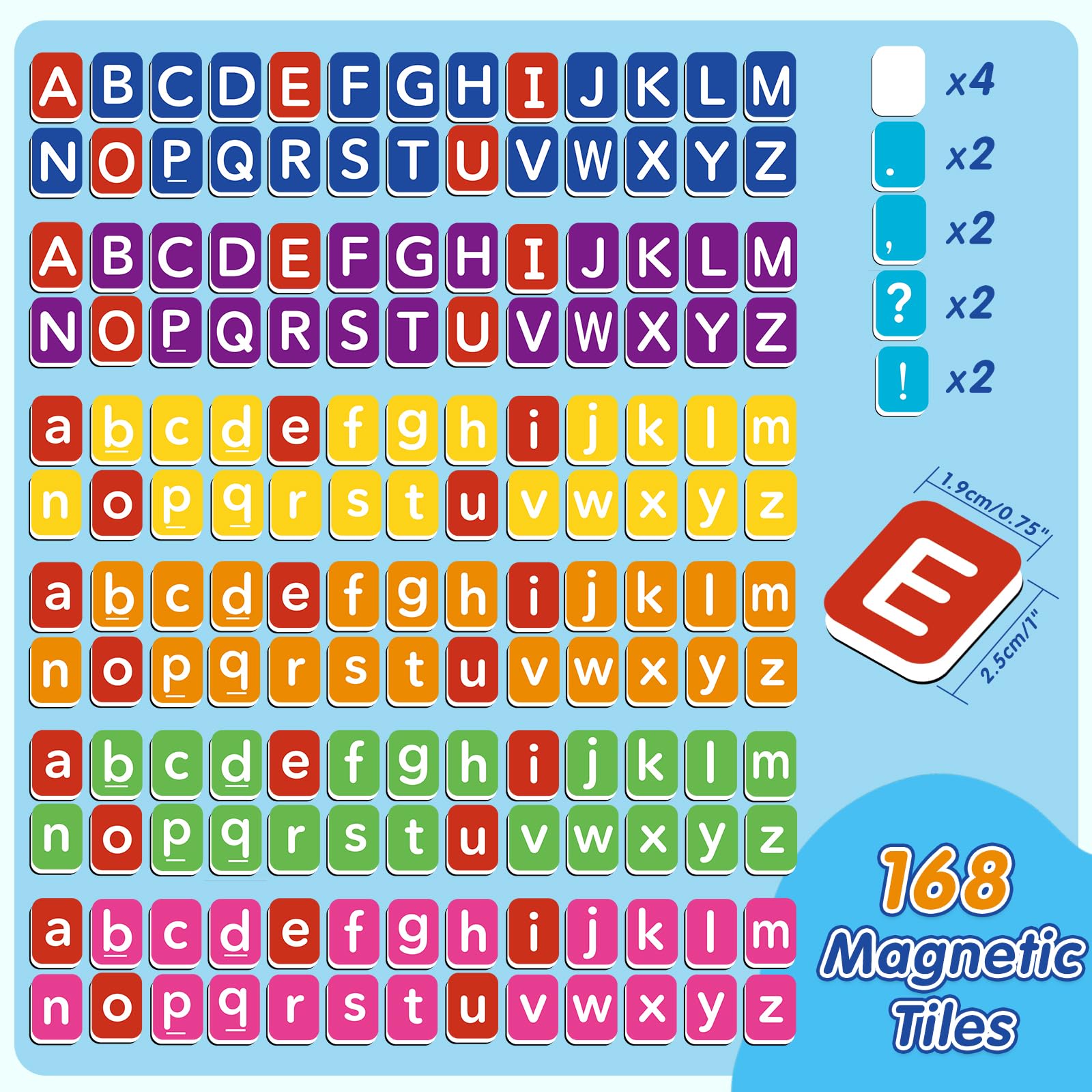 Carreaux de lettres magnétiques pour tout-petits - Aimants de réfrigérateur - Jouets d'apprentissage phonétique - Manipulatives d'orthographe - Jeux de sensibilisation phonémique