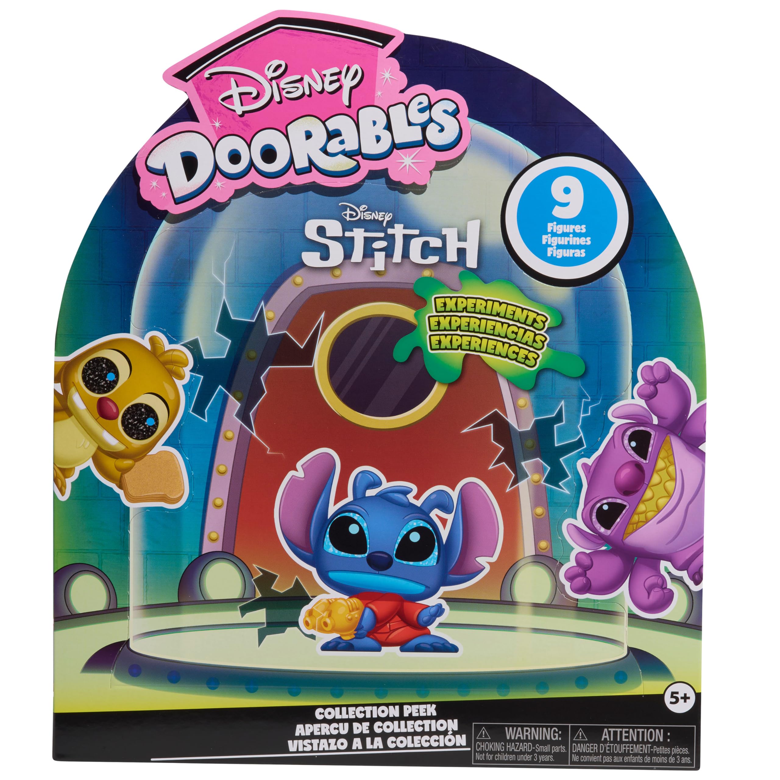 Disney Doorables Stitch Experiments Collection Peek, Easter Basket Fillers, Gifts, Presents, Kids Toys for Ages 5 Up