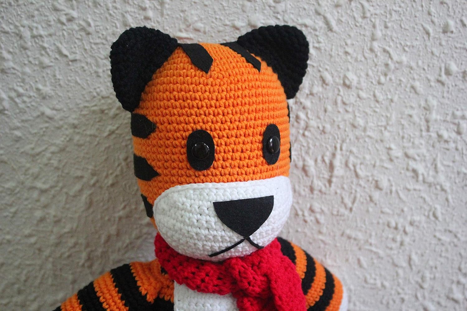 Handmade 14'' Crocheted Hobs Tiger Stuffed Hobshie Plush Tiger