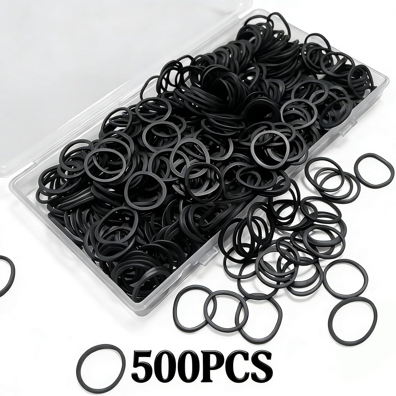 bla Elastic Hair Bands， Mini Rubber Bands with a box Soft