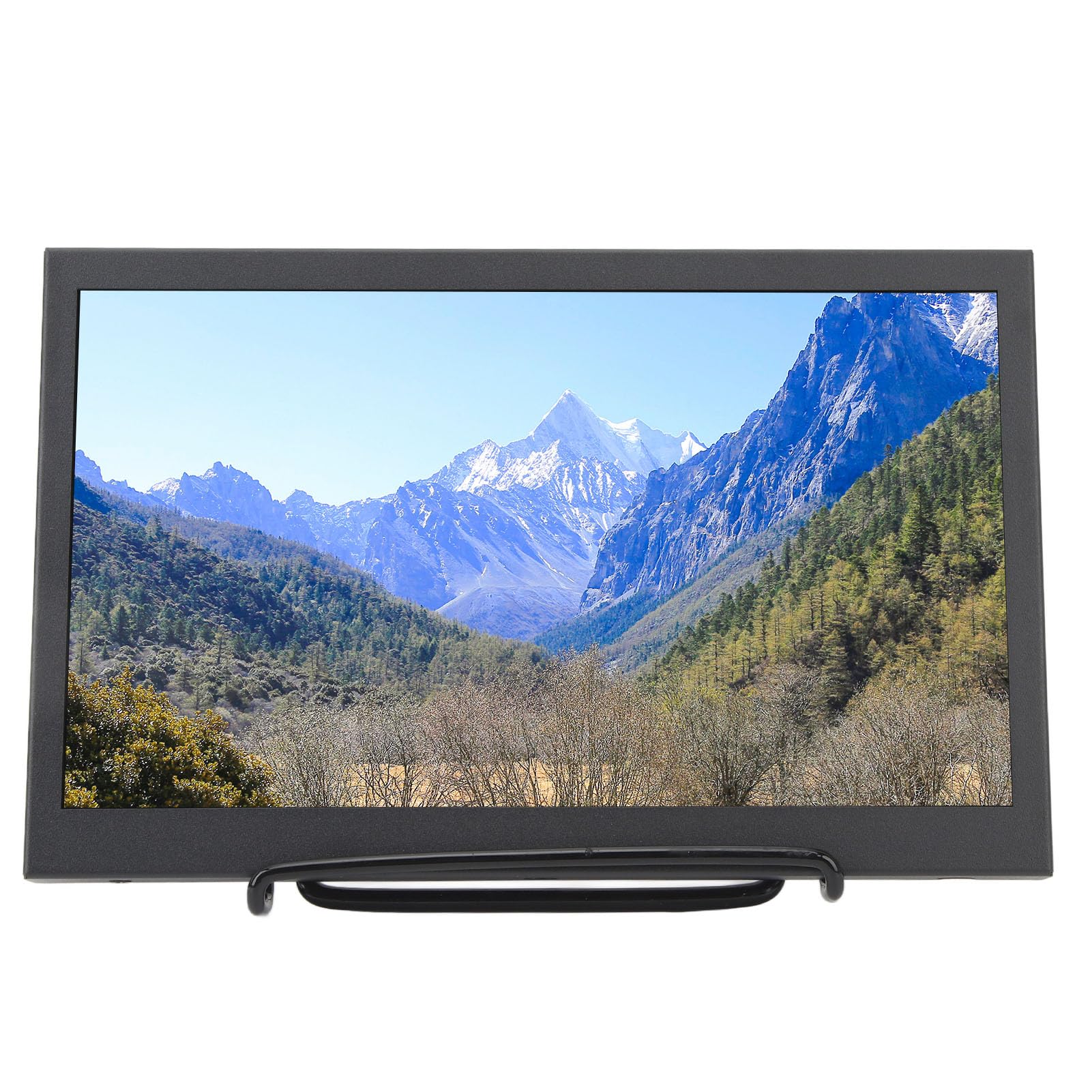 Jiawu Mały Monitor Multimedialny HD o Przekątnej 10,1 Cala z żywym Kolorowym Wyświetlaczem do Komputera i Telewizora, Wykonany ze Stopu Aluminium