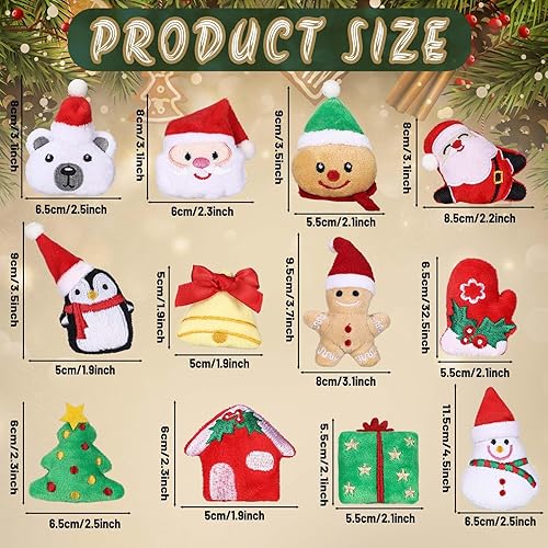 Miniatura 2 de Soulchen Juguetes de Navidad con hierba gatera con sonido arrugado, juguetes para gatos con vid plateada y hierba gatera para Navidad, juguete