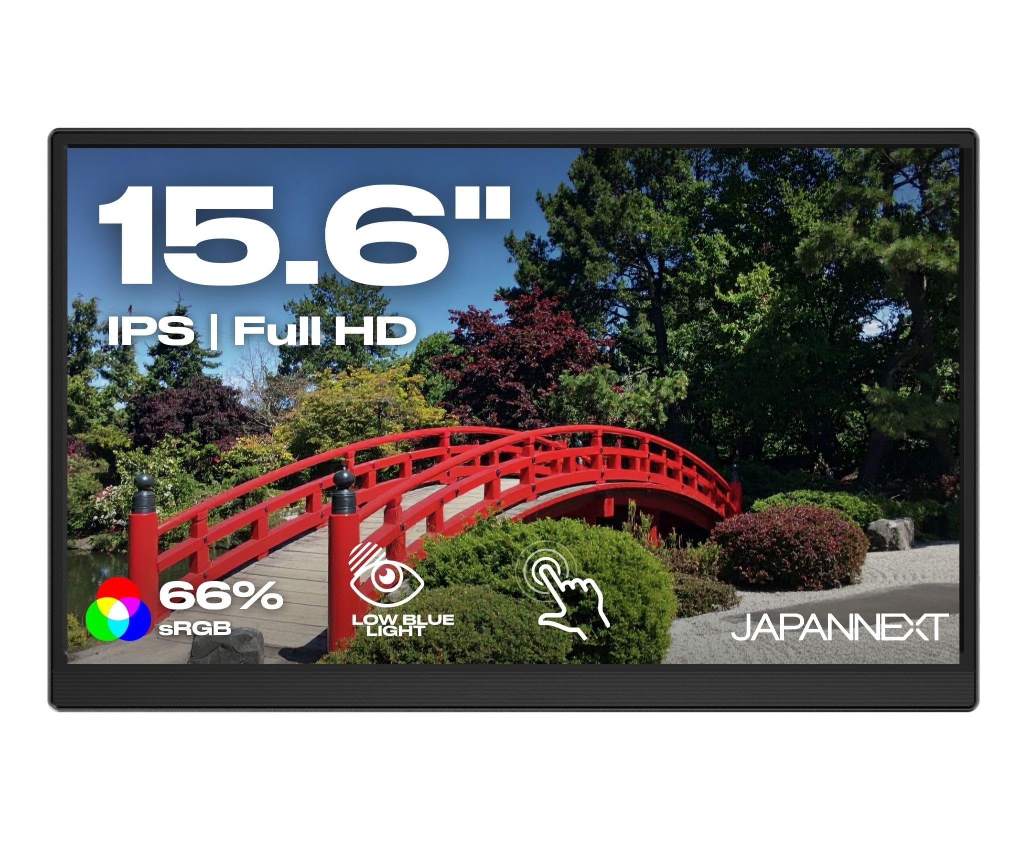 JapanNext Monitor Portatile Tattile 15.6" IPS Full HD (1920x1080)