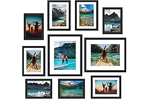 Fixwal Black Picture Frame Set: Collage 10-Pack for Memories on Display