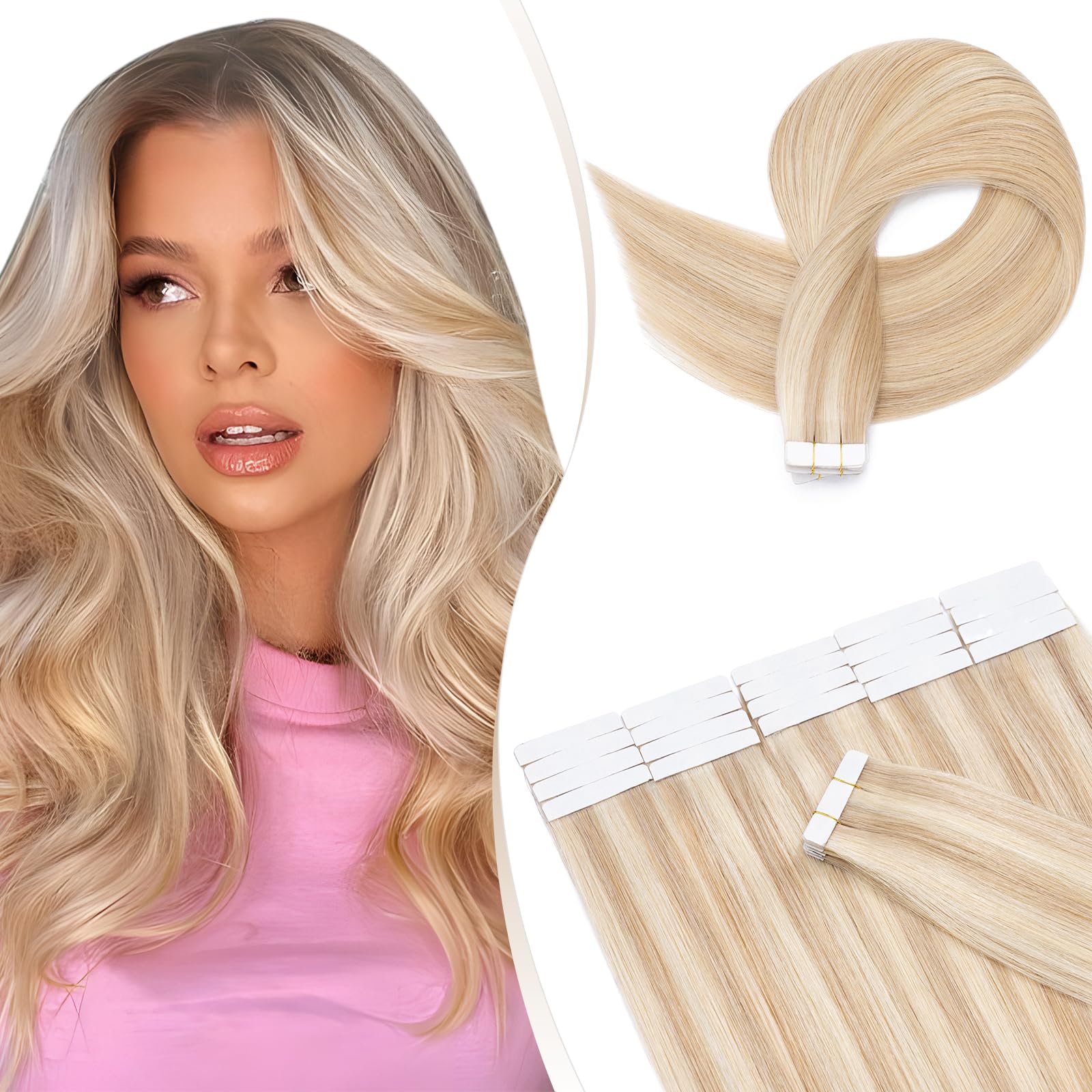 Elailite Tape in Hair Extensions Human Hair Thin Type 1.5g/pcs