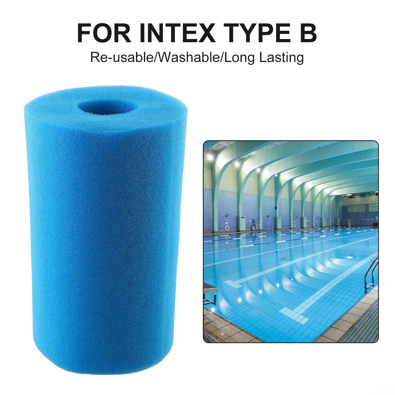 Lot De 4 Filtres De Piscine En Mousse Pour Intex Type S1 - Filtre En