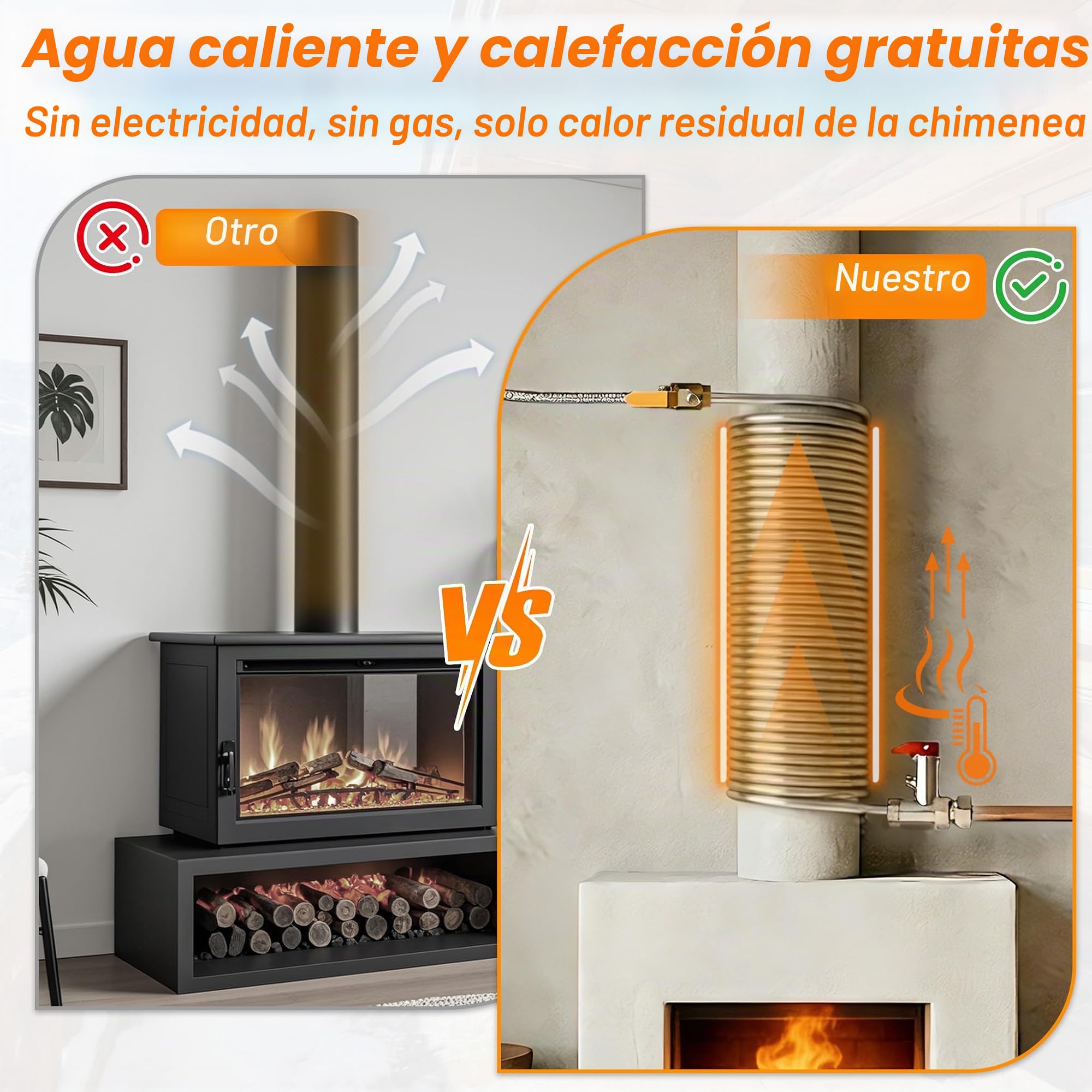 YUENFONG Bobina de intercambiador de calor de acero inoxidable de 15,5 cm de diámetro interior intercambiador de calor, serpentinas de enfriamiento con conexión de media conexión, adecuado para todo