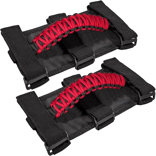 Vista 47 de 4 asas de agarre para Jeep Wrangler JK JKU JL JLU TJ YJ Sports Sahara Freedom Rubicon Unlimited Gladiator JT 1955-2023 UTV ATV Premium 550 Paracord