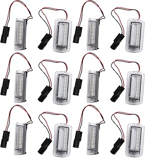 Qhpnunhq - Lámpara de cortesía de puerta LED de coche, color rojo y blanco para Wish Prius Alphard Estima para Is250 Rx350