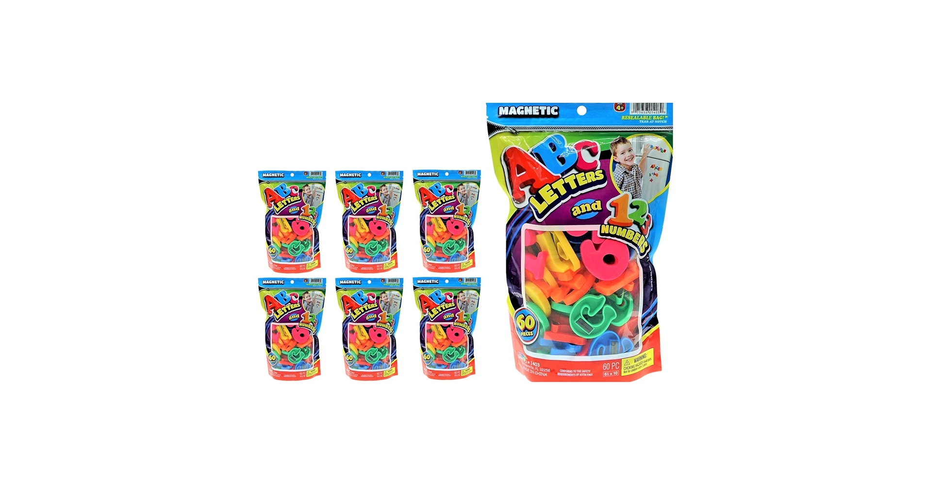 Amazon.com: JA-RU ABC Magnetic Letters & Numbers w/Math