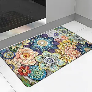 Floral Kitchen Rug Mat