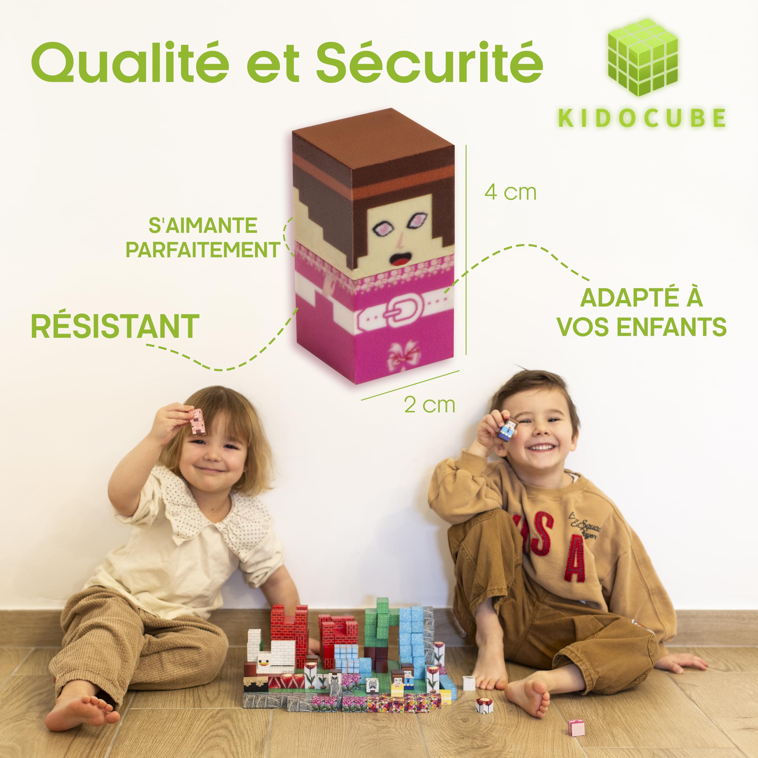 400 Cubes Magnétiques Bloc Jeu Construction Enfant Magnetic Blocks