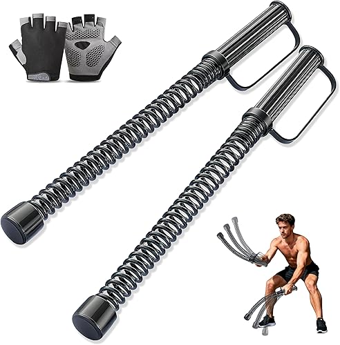 2 cuerdas de batalla sin cuerda, cuerdas de entrenamiento portátiles para gimnasio en casa con guantes antideslizantes, entrenamiento HIIT y fuerza