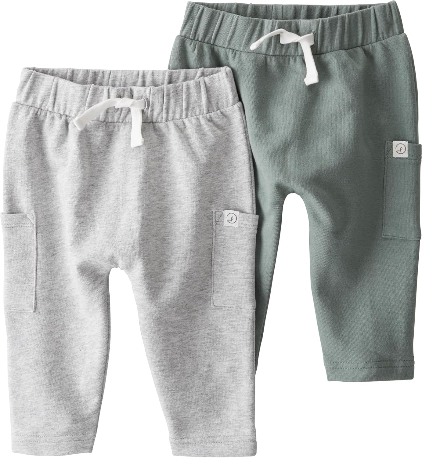 little planet by carter's Unisex-Baby 2-Pack Pants Made with Organic Cotton