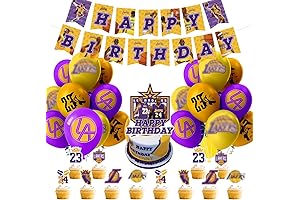 Lakers Themed Sports Theme Party Decorations for Kids Birthday
