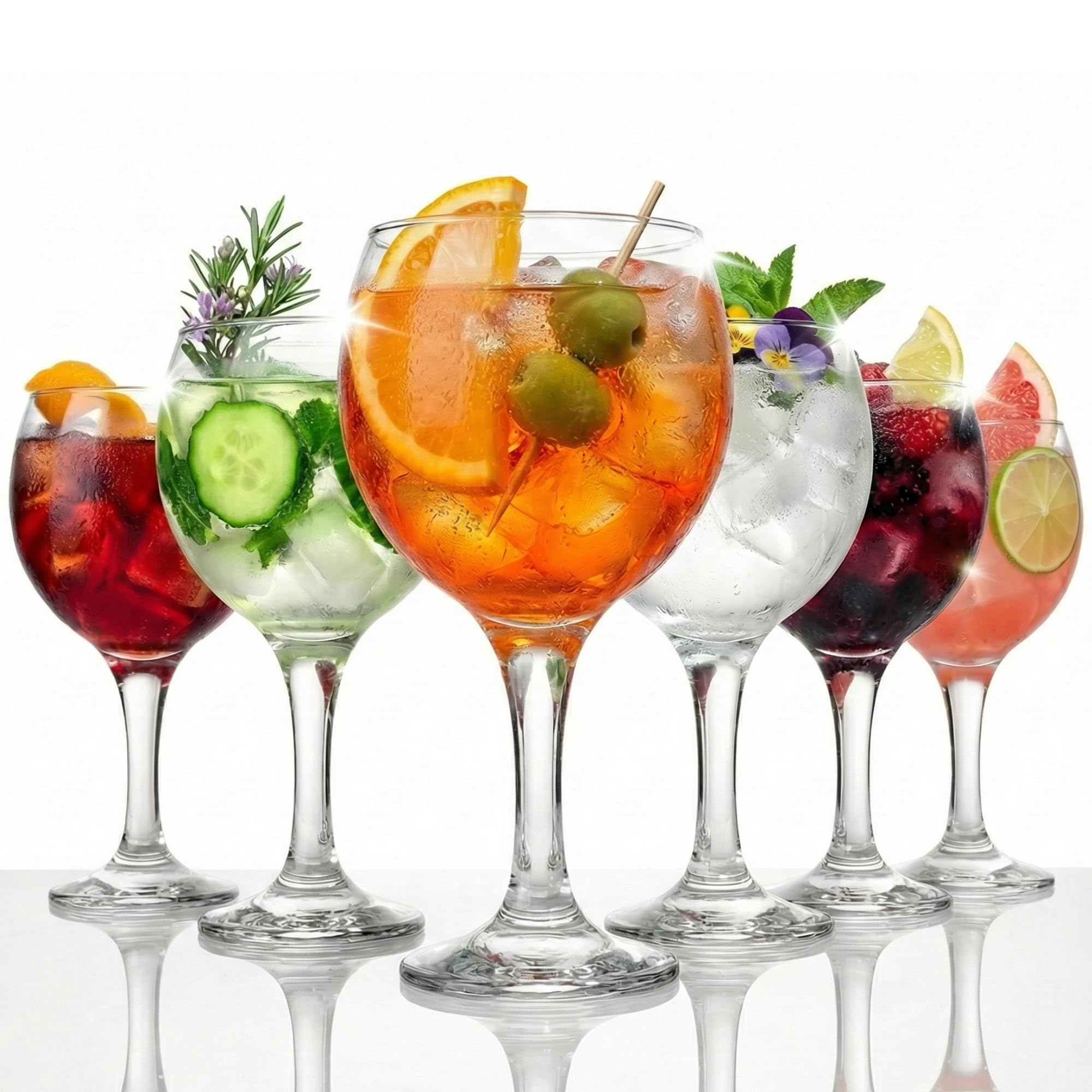 Essence Gin Balloon Glasses 22.7oz / 645ml - Pack of 6 - Copa de Ballon Gin & Tonic Cocktail Glasses