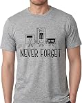 Witty Fashions Never Forget Floppy Disk VHS Cassette Tape Music Men's T-Shirt