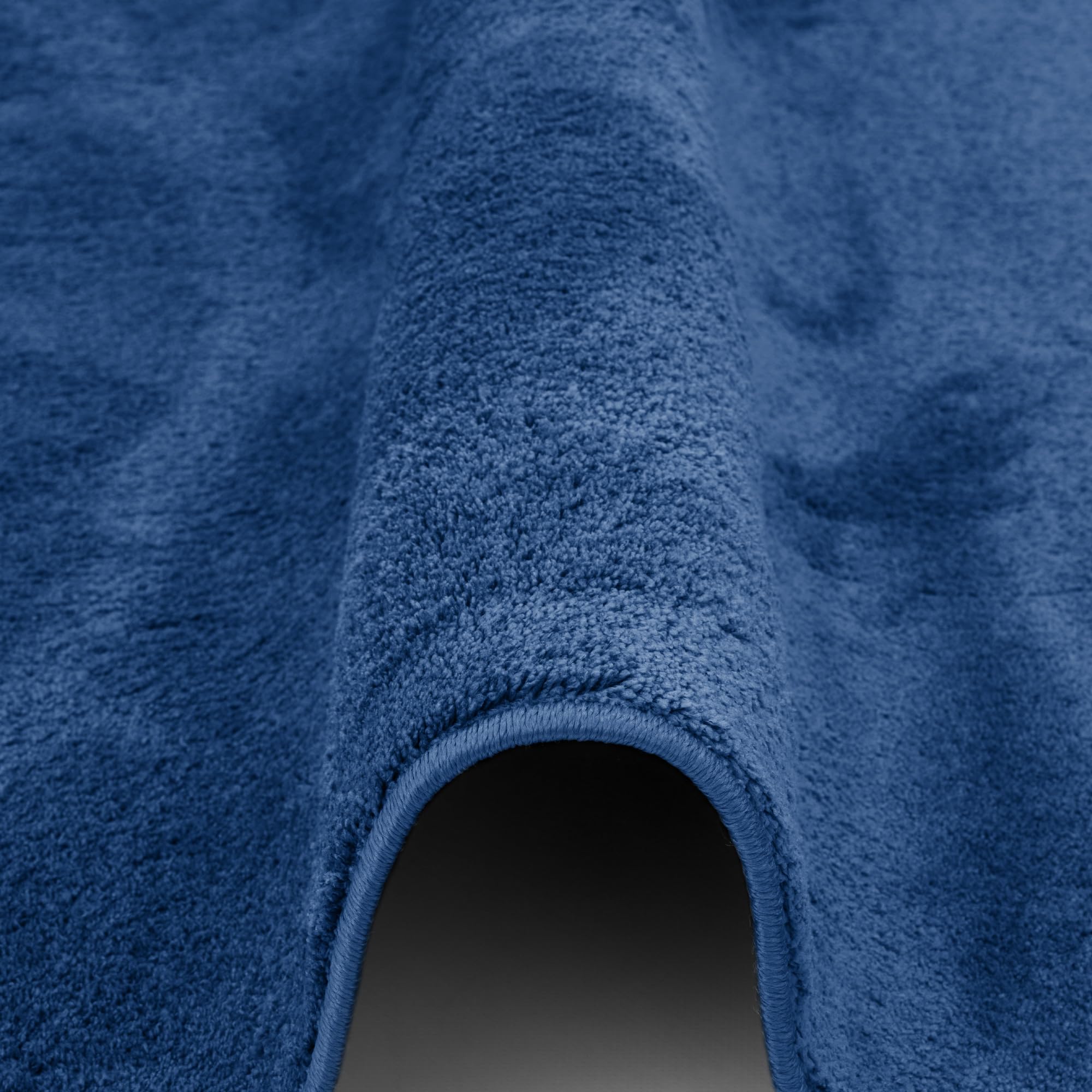 Snapstyle Luxus Super Soft Hochflor Langflor Teppich Deluxe Dunkelblau - Flauschig Weich für Wohnzimmer Schlafzimmer Kinderzimmer