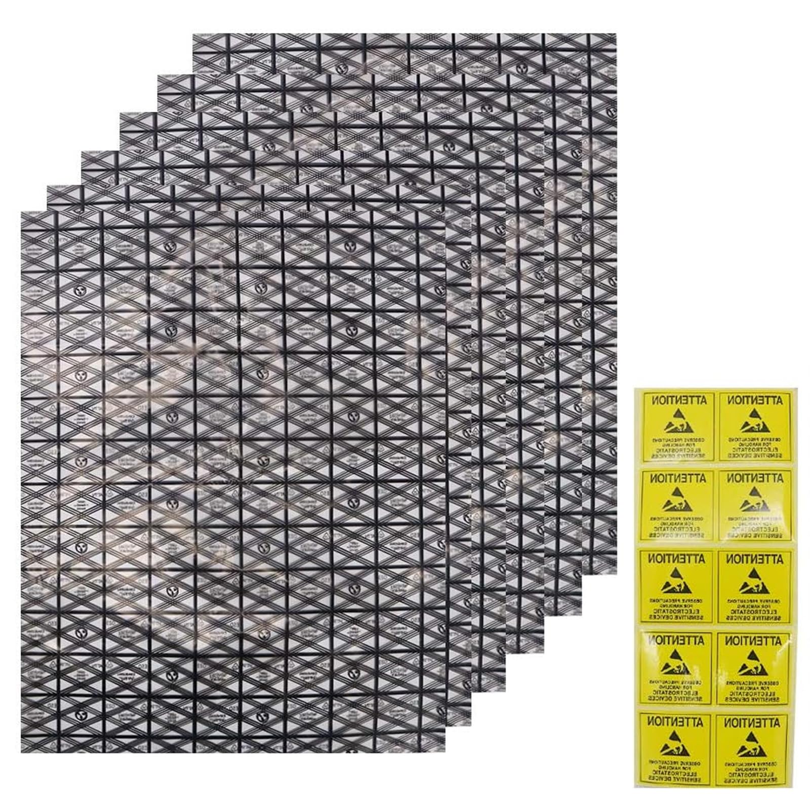 iguTrail Anti Static Bags 30x40cm Pack of 20 ESD Protective Bags for Electronics and Motherboards Black