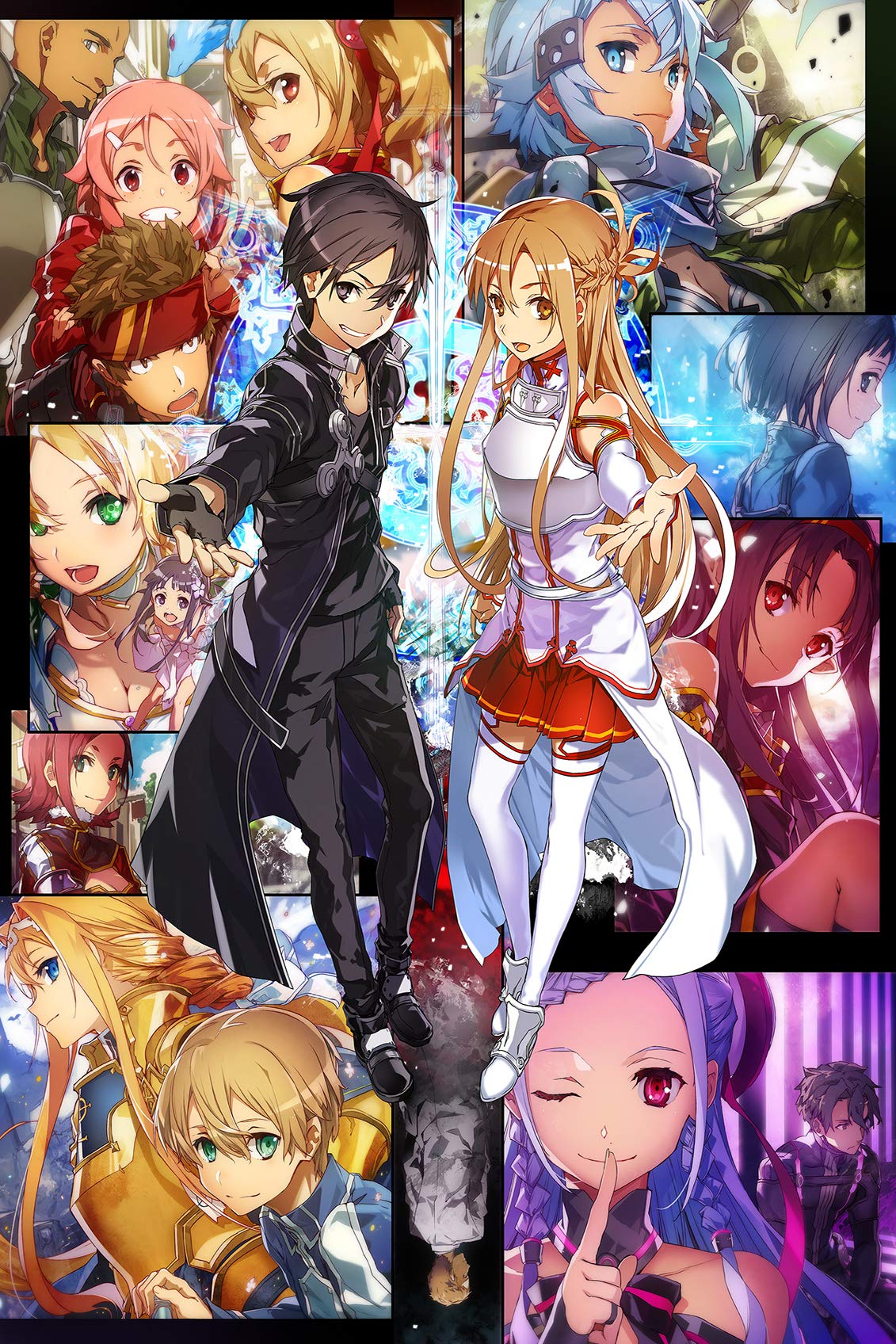 Dreamawsl Anime Tin Sign Wall - Sword Art Online Poster SAO Poster Kirito and Asuna Poster ALO GGO Poster - Japan Anime Poster 12 x 8 inch （30 x 20cm）