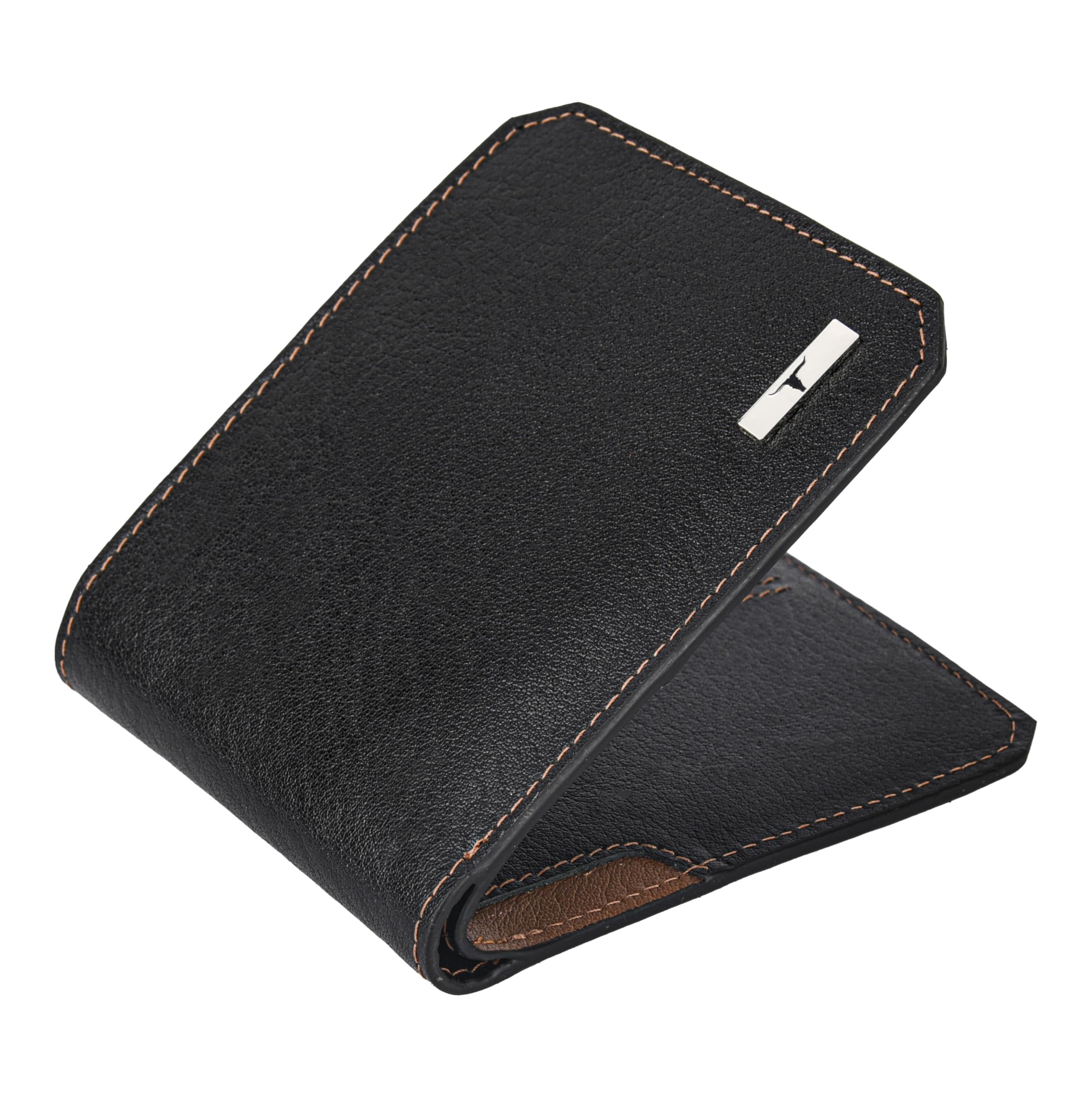 URBAN FOREST Tyson Black/Cognac Leather Wallet for Men
