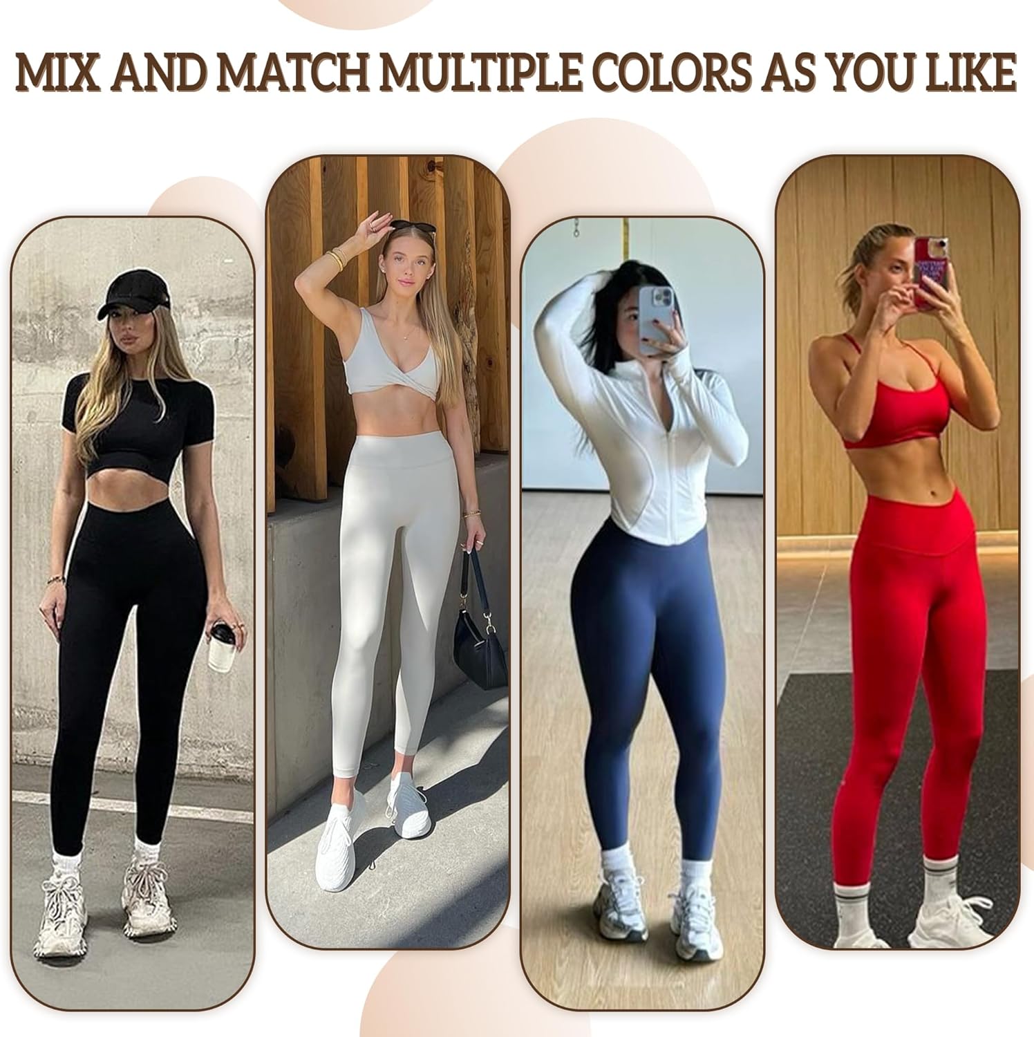 CHANAN High Waisted Leggings for Women No See Through Tummy Control Buttery Soft Yoga Pants for Workout Athletic Running - Image 6