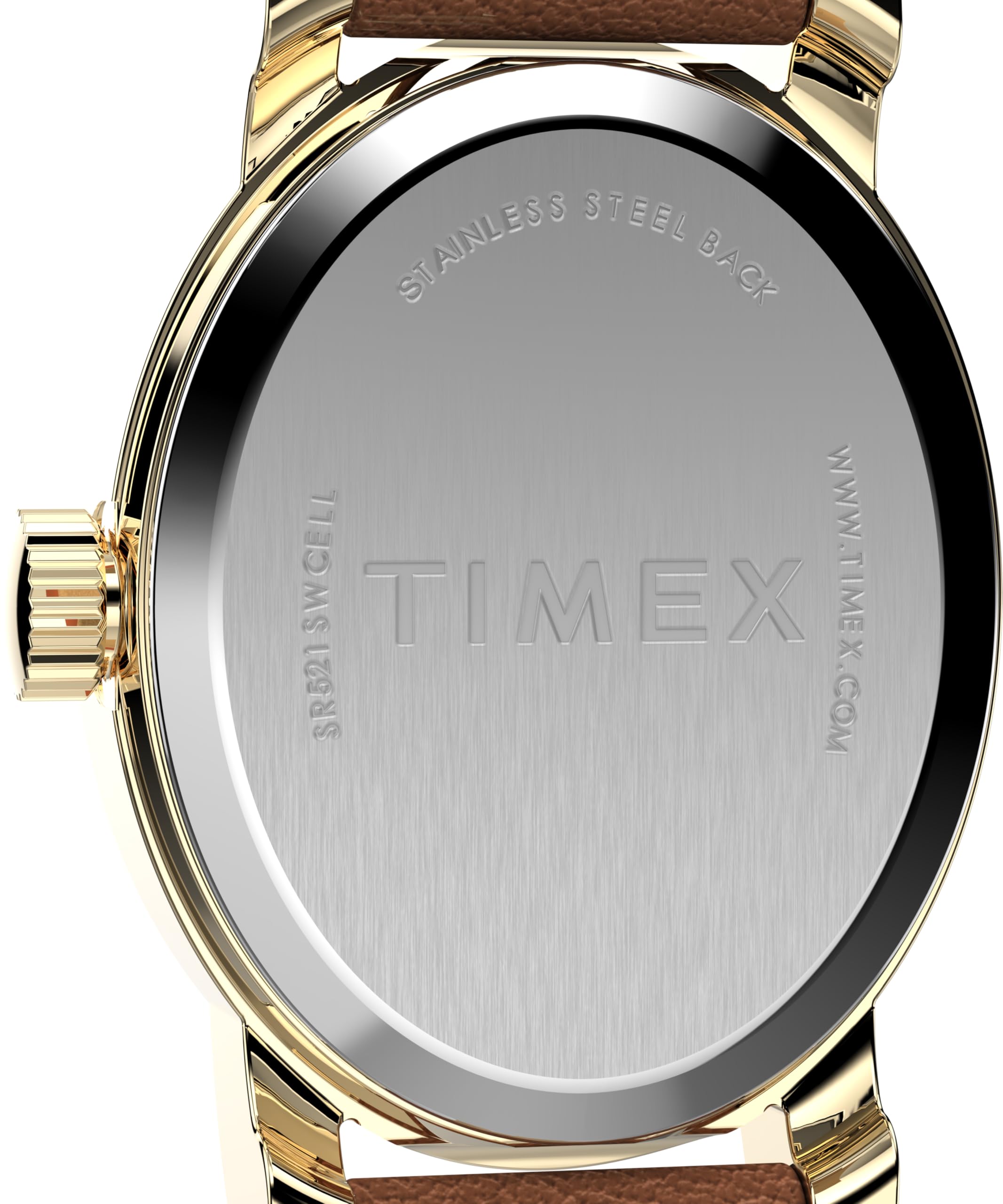 Timex Zegarek Damski Main Street 18 mm, Czarny Skórzany Pasek, Tarcza z Masy Perłowej, Złota Obudowa TW2W82600
