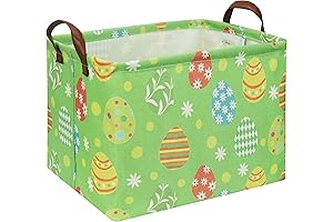 Empty Rectangle Green Easter Basket Organizer Bin