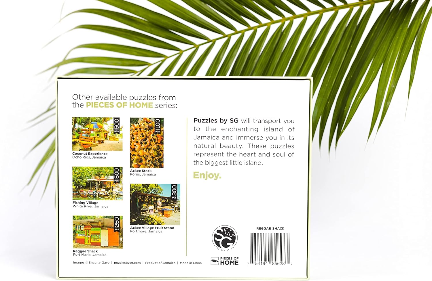 Reggae Shack 250 Piece Puzzle for Kids & Adults - Jamaican-Inspired Jigsaw Puzzles by SG with Full-Size Poster, Premium Textured Pieces, Ideal Gift for Families and Caribbean Art Enthusiasts
