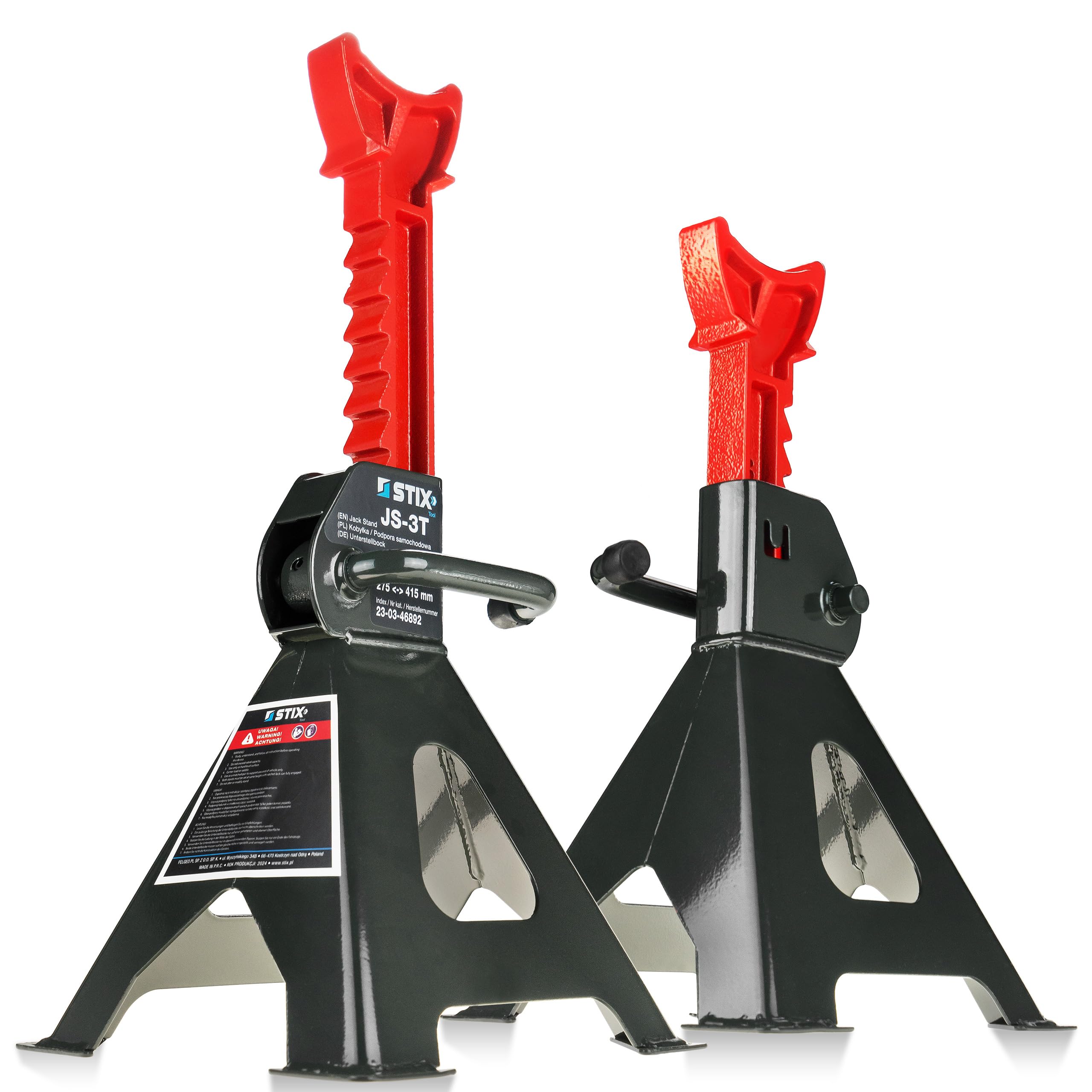 STIX Cric ad aria compressa 4T con supporto – Set cric ideale per officine e cambio pneumatici, carico di 4 tonnellate, durevole e robusto