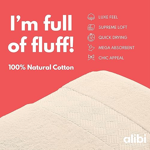 Miniatura 6 de ALIBI Juego de toallas de baño, paquete de 2 toallas de cuerpo de algodón de lujo de 30 x 56 pulgadas, suaves y absorbentes, de gran tamaño (30 x 56