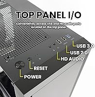 Vista 5 de Zalman T3 Micro ATX Case, MATX PC Case with 2 x 120mm Fans Pre-Installed, Full Tempered Glass Side Panel, Compact Mini Tower Gaming Computer Chassis