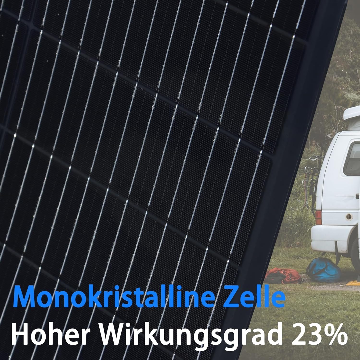 Solarpanel Flexibel 300W 12V, Flexibles Solarpanel Schmal Lang Schwarz, Solarmodul Flexibel Wohnmobil für 12V Batterien Balkon, Solaranlage für Wohnwagen Boot Pv Module