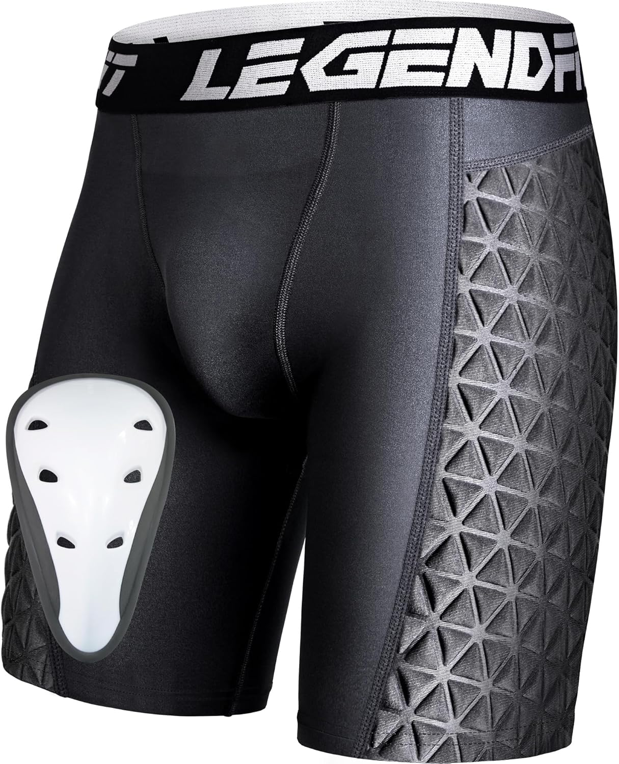 Men Baseball Sliding Underwear w/Cup Athletic Padded Compression Shorts Protector Support Football