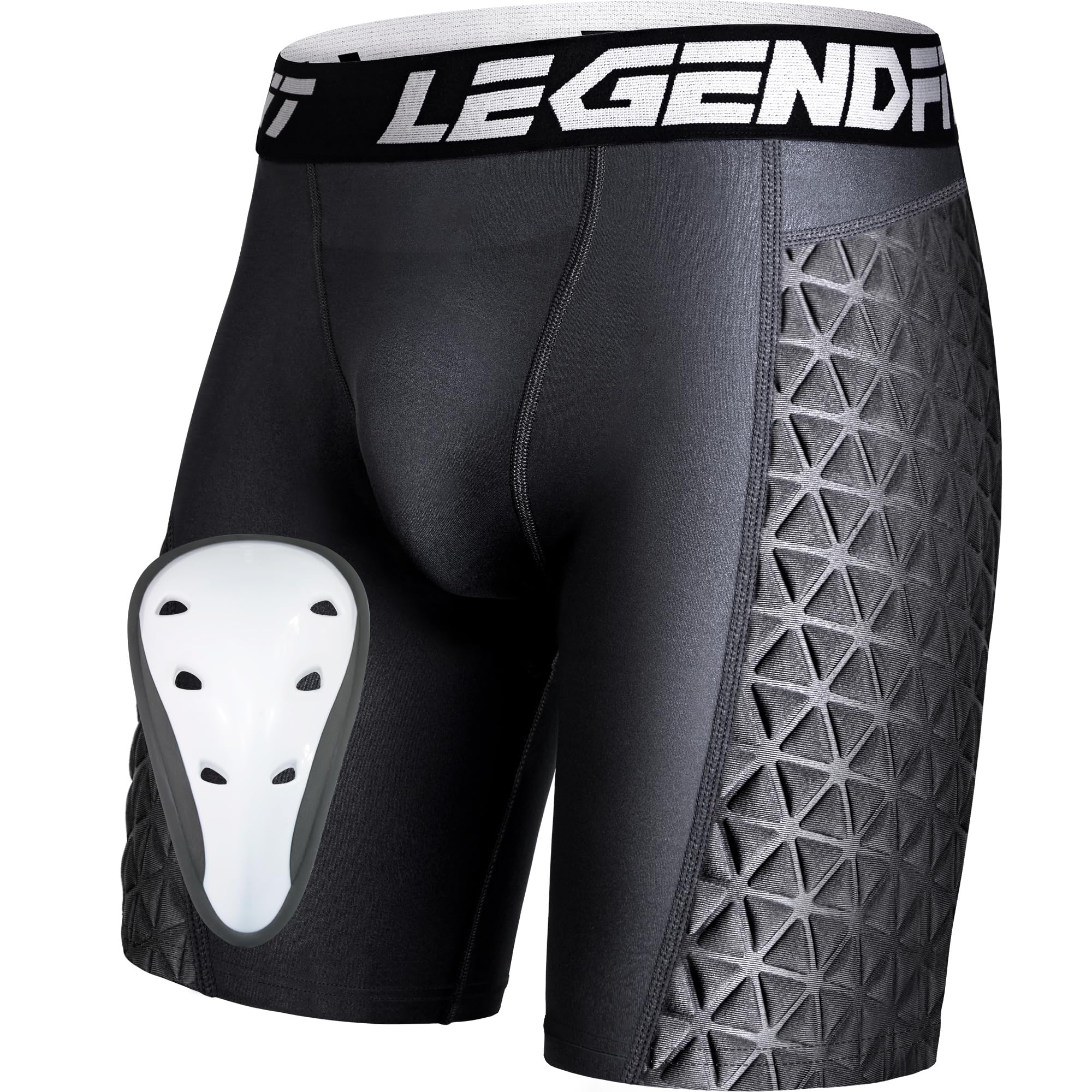 Legendfit Men Baseball Sliding Underwear w/Cup Athletic Padded Compression Shorts Protector Support Football