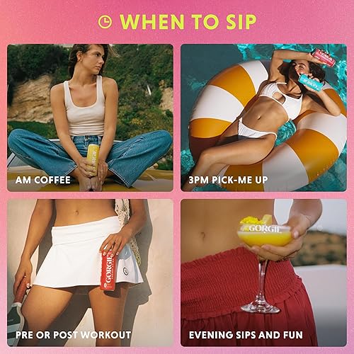 Miniatura 8 de GORGIE Bebidas energéticas naturales sin azúcar, variedad BestSellers (paquete de 12) - Bebidas energéticas saludables - Reemplazo de café natural