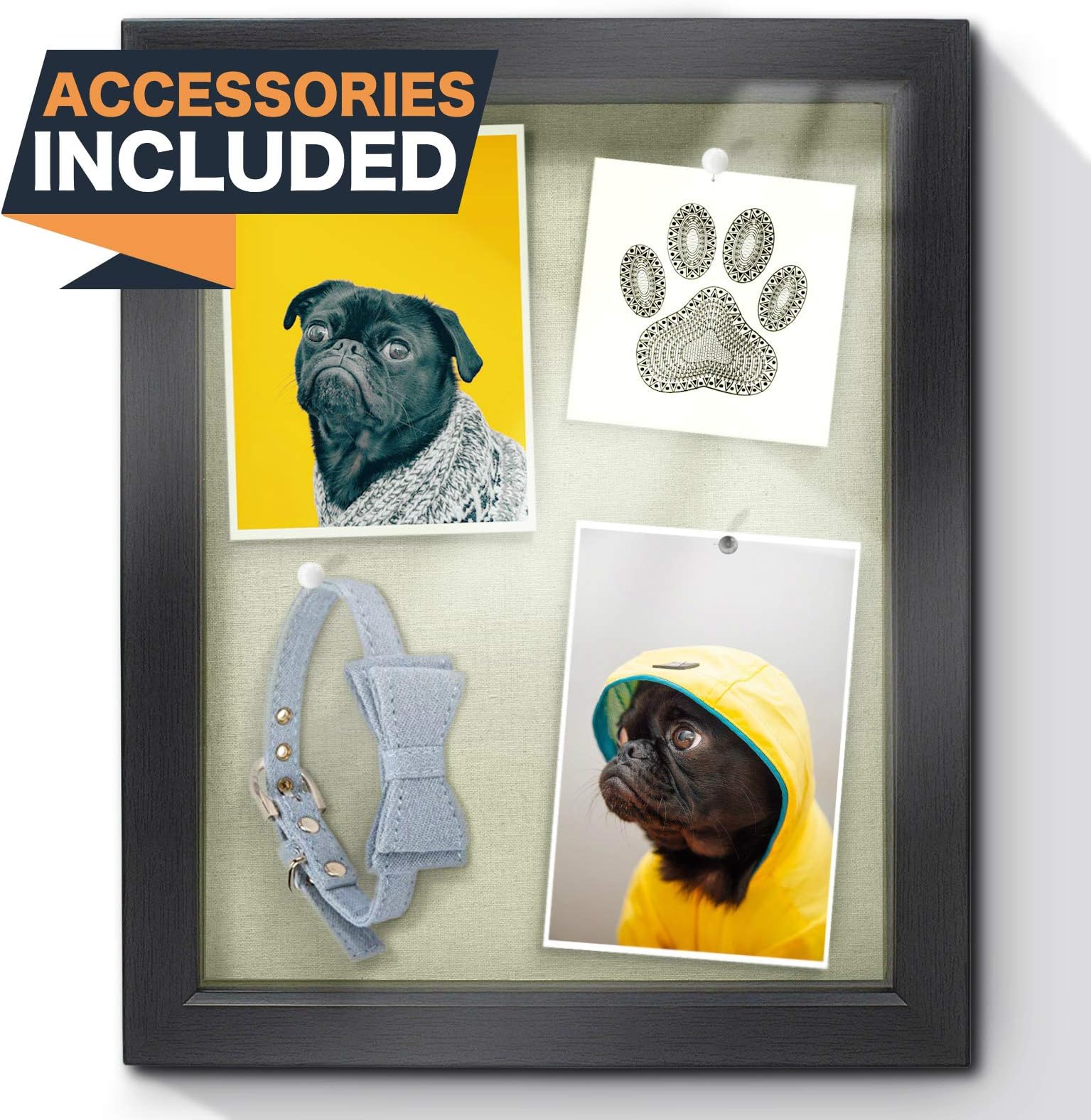 ForKeeps 8x10in Wood Shadow Box Frame | Shadow Box Display Case | Shadowbox | Deep Shadow Box | Shadow Box Frames | Wedding Shadow Box | Shadow Boxes Display Cases | Black Shadow Box | Display Frame