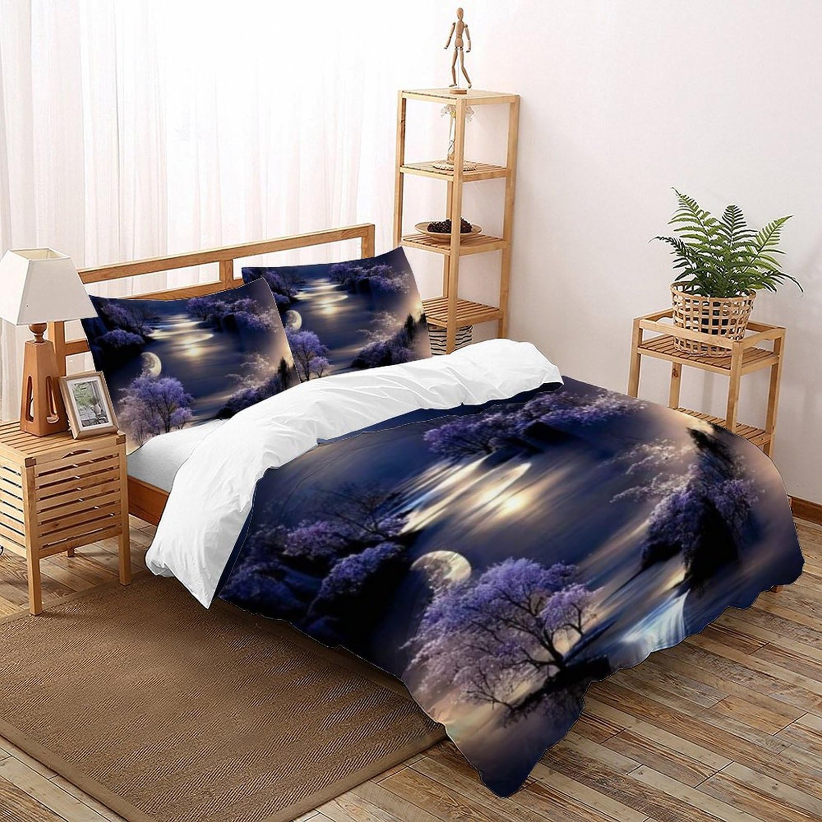Housse de couette 200x200 cm fermeture éclair et microfibre 3D