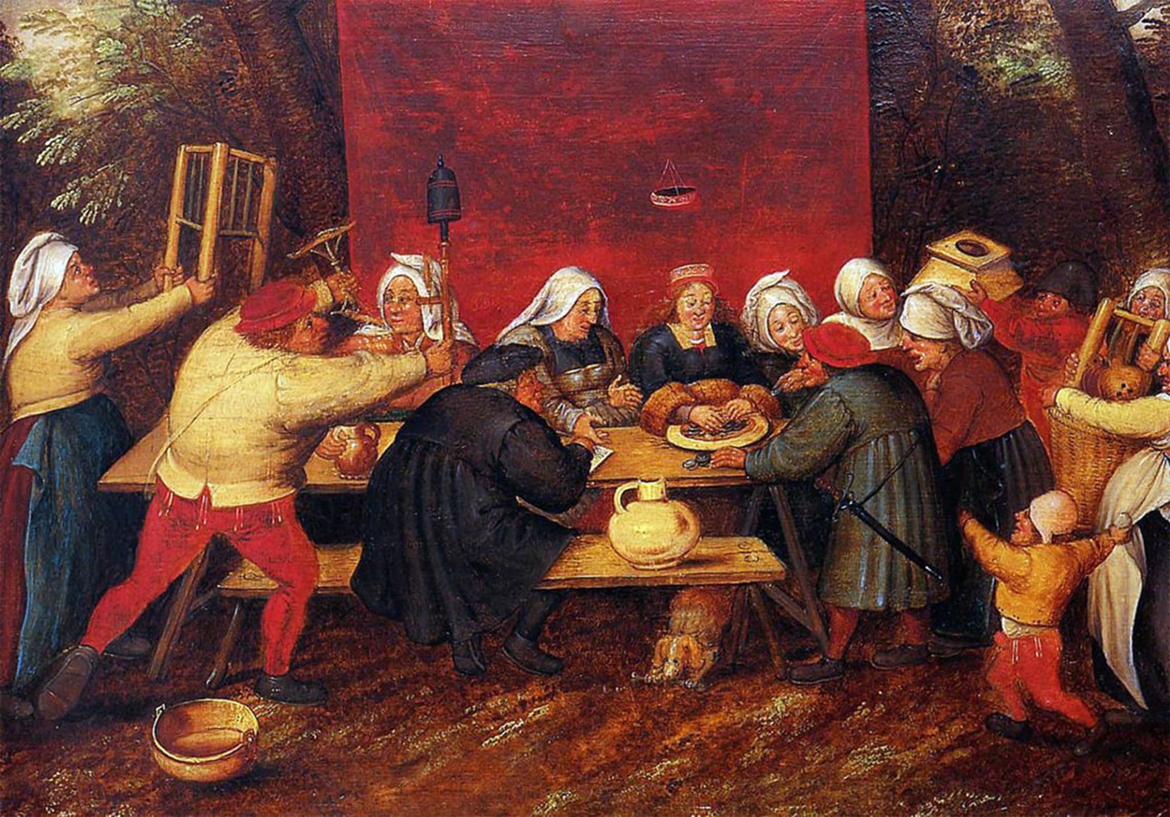 ARTXLXXBN Famous Painting Art Wall Decor Abstract Art Picture the Wedding Presents by Pieter Brueghel the Younger Animal Pictures for Home Decor 60x90cm