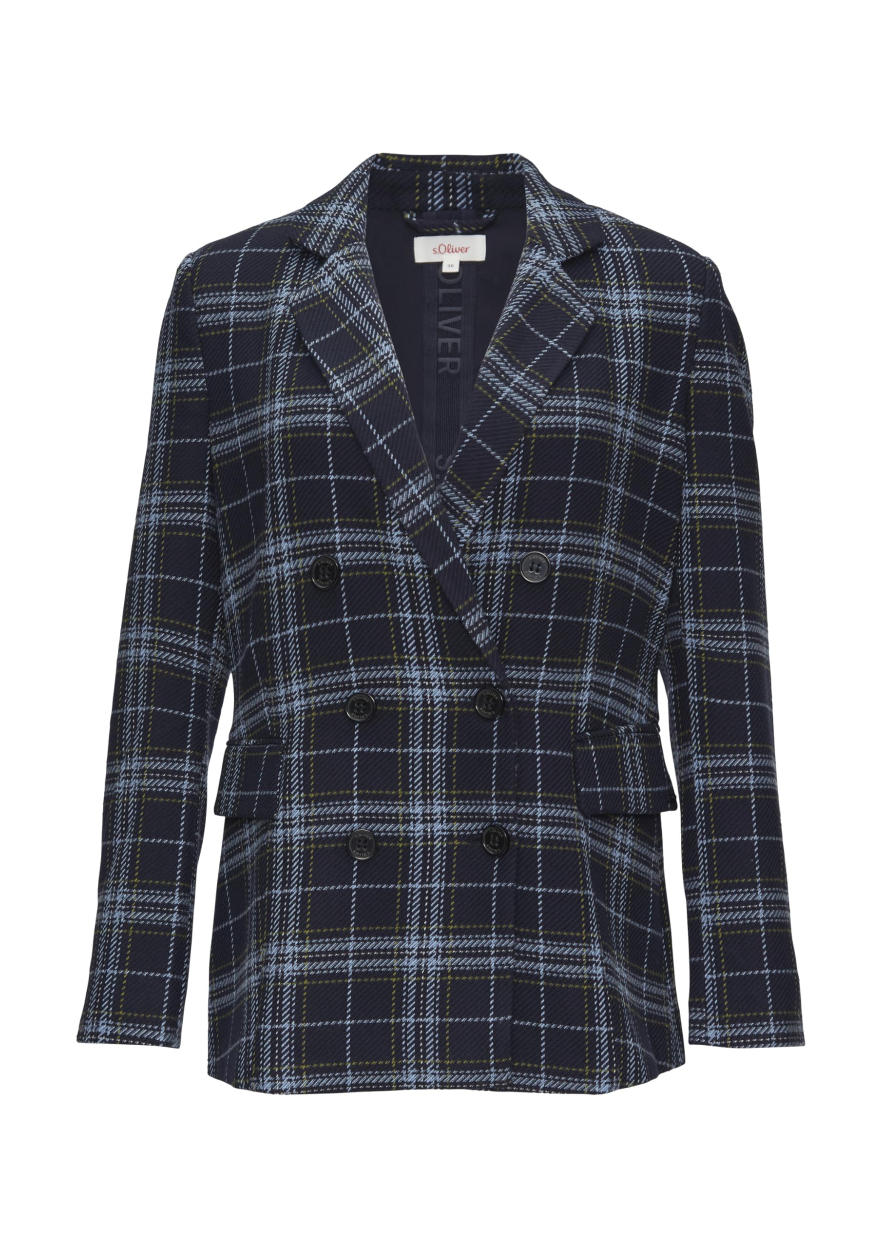 s.Oliver Langer Twillblazer mit Karomuster