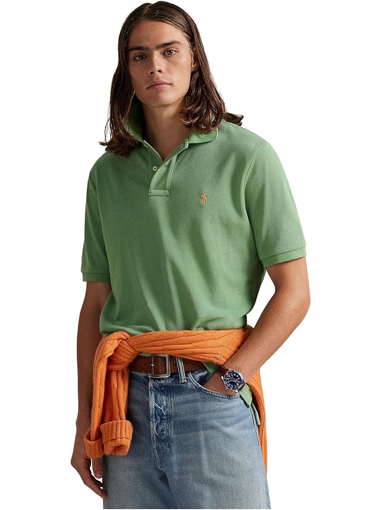 Green Polo Ralph Lauren Classic Fit Mesh Polo Shirt