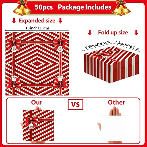 Miniatura 9 de 50 servilletas de Navidad para invitados de 3 capas, paquete de papel desechable, bolas de Navidad, almuerzo, cena, servilletas de mano, tema de