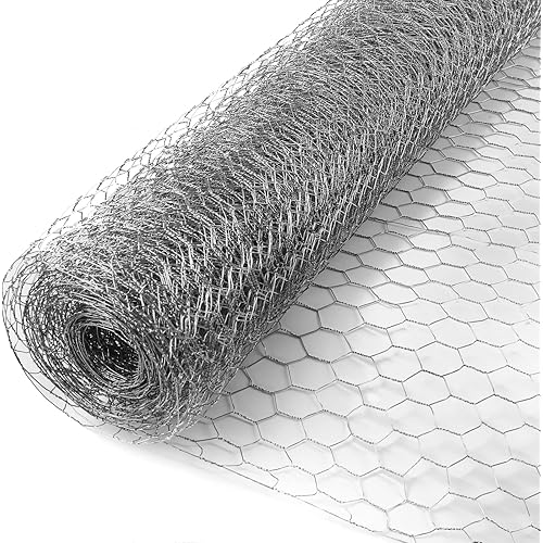 4 ft. x 50 ft. 20-Gauge Galvanized Hexagonal Poultry Netting Chicken Wire Rolled Fencing with Mesh Size 2-in